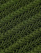 T-shirt Pointelle Collared Knitted - Garden Green