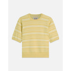 T-Shirt Textured Stripe Knitted - Parsnip Stripe
