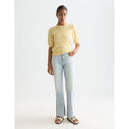 T-Shirt Textured Stripe Knitted - Parsnip Stripe