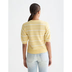 T-Shirt Textured Stripe Knitted - Parsnip Stripe