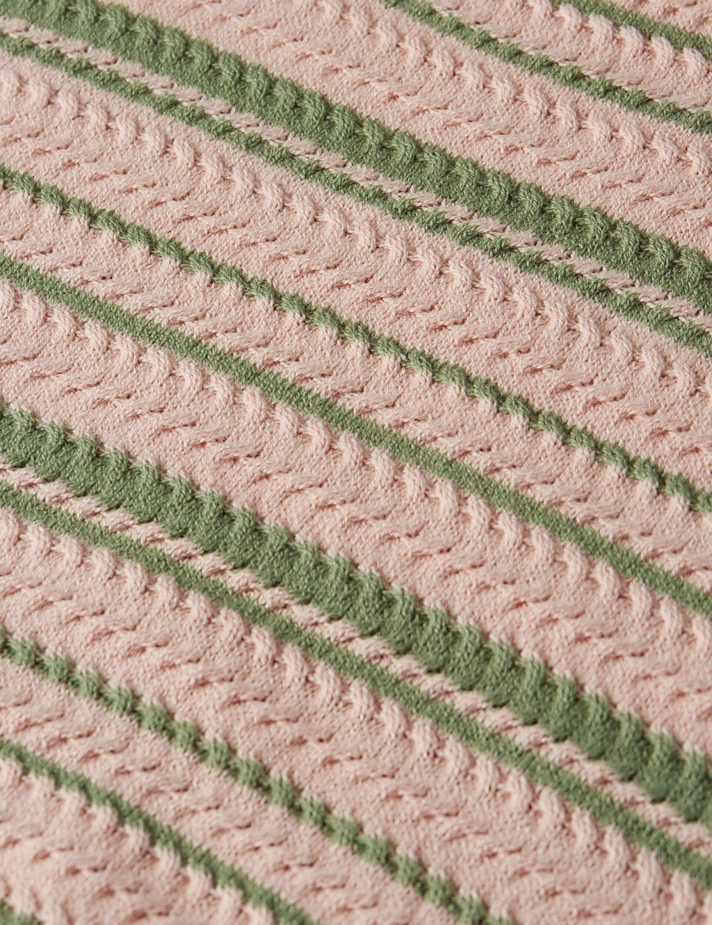 Textured Stripe Knitted Tee - Rose Dust Stripe