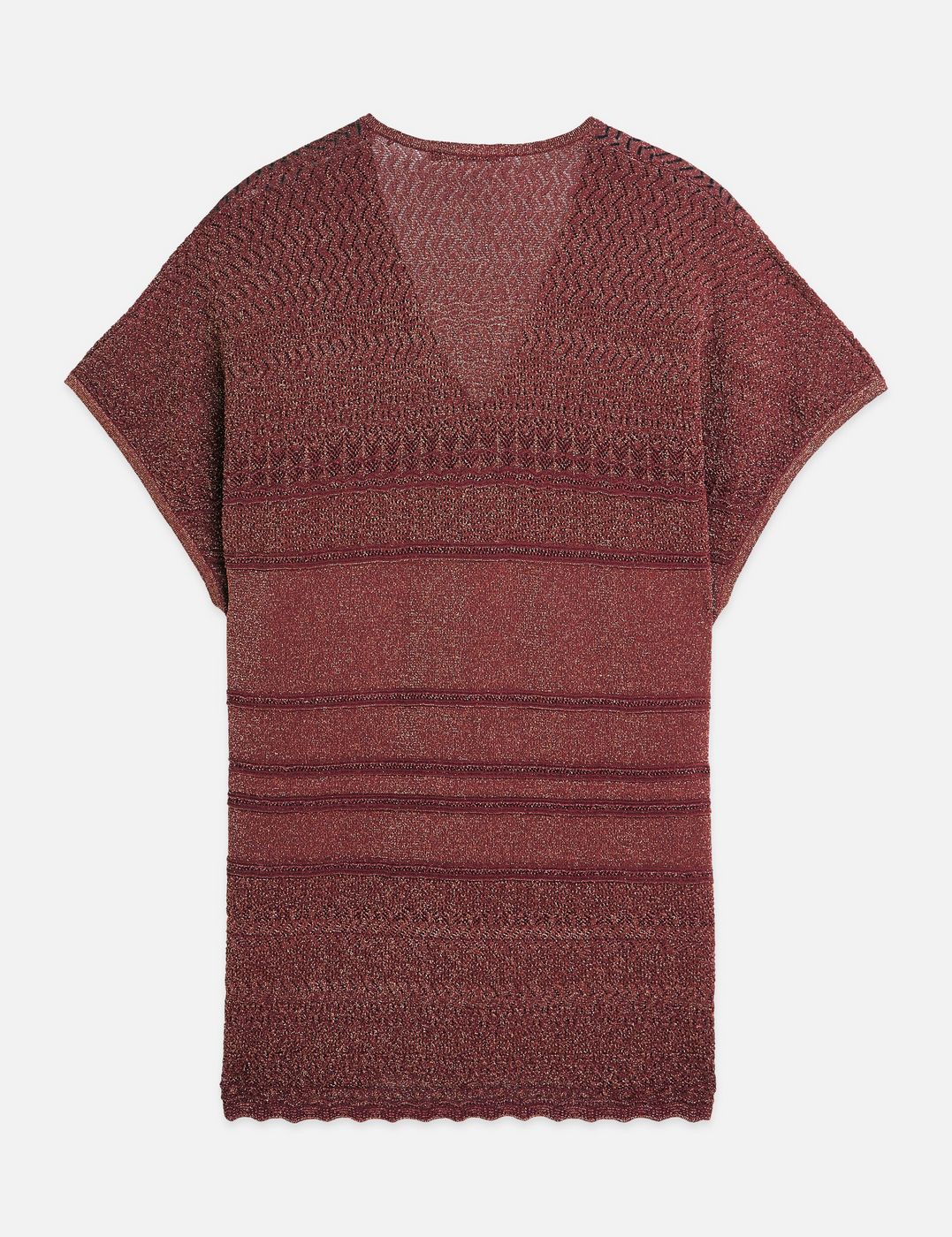 Tunique Metallic Pointelle Knitted - Burnt Henna