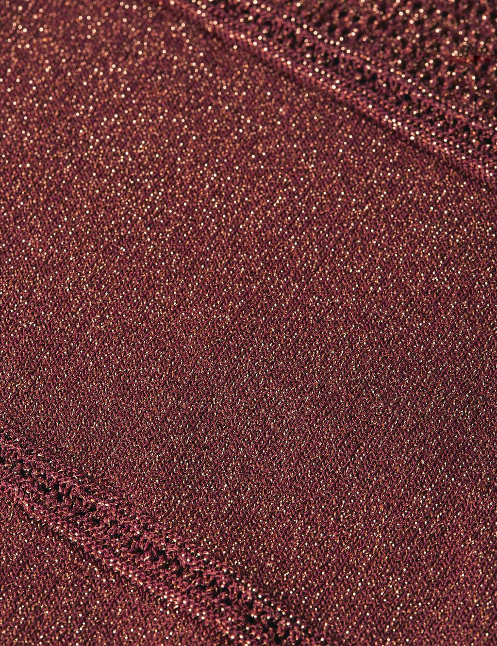Tunique Metallic Pointelle Knitted - Burnt Henna