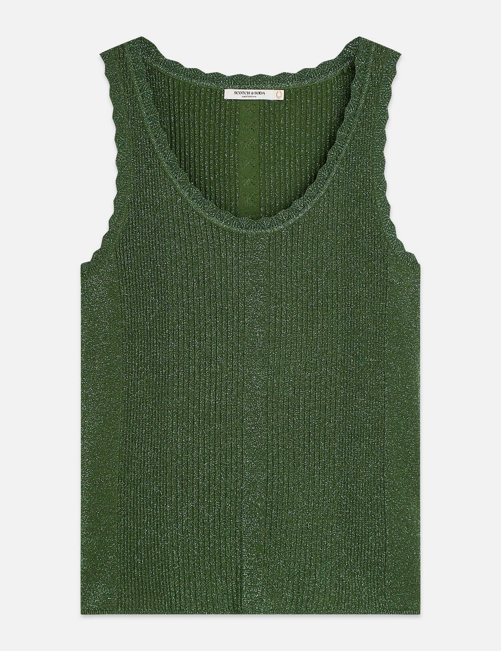 Débardeur Metallic Ribbed Knitted - Garden Green