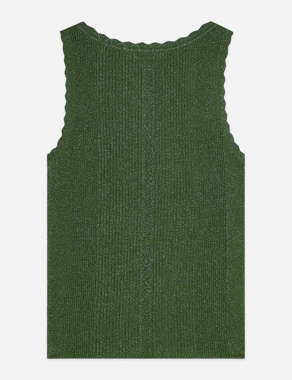Débardeur Metallic Ribbed Knitted - Garden Green