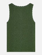 Débardeur Metallic Ribbed Knitted - Garden Green