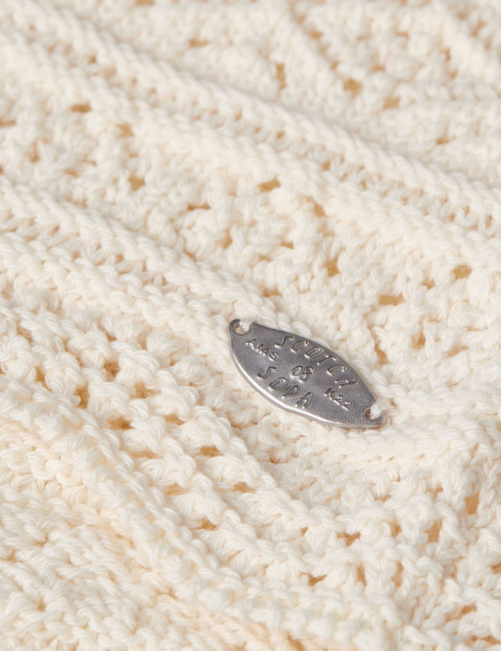Gilet Pointelle Knitted - Eggnog