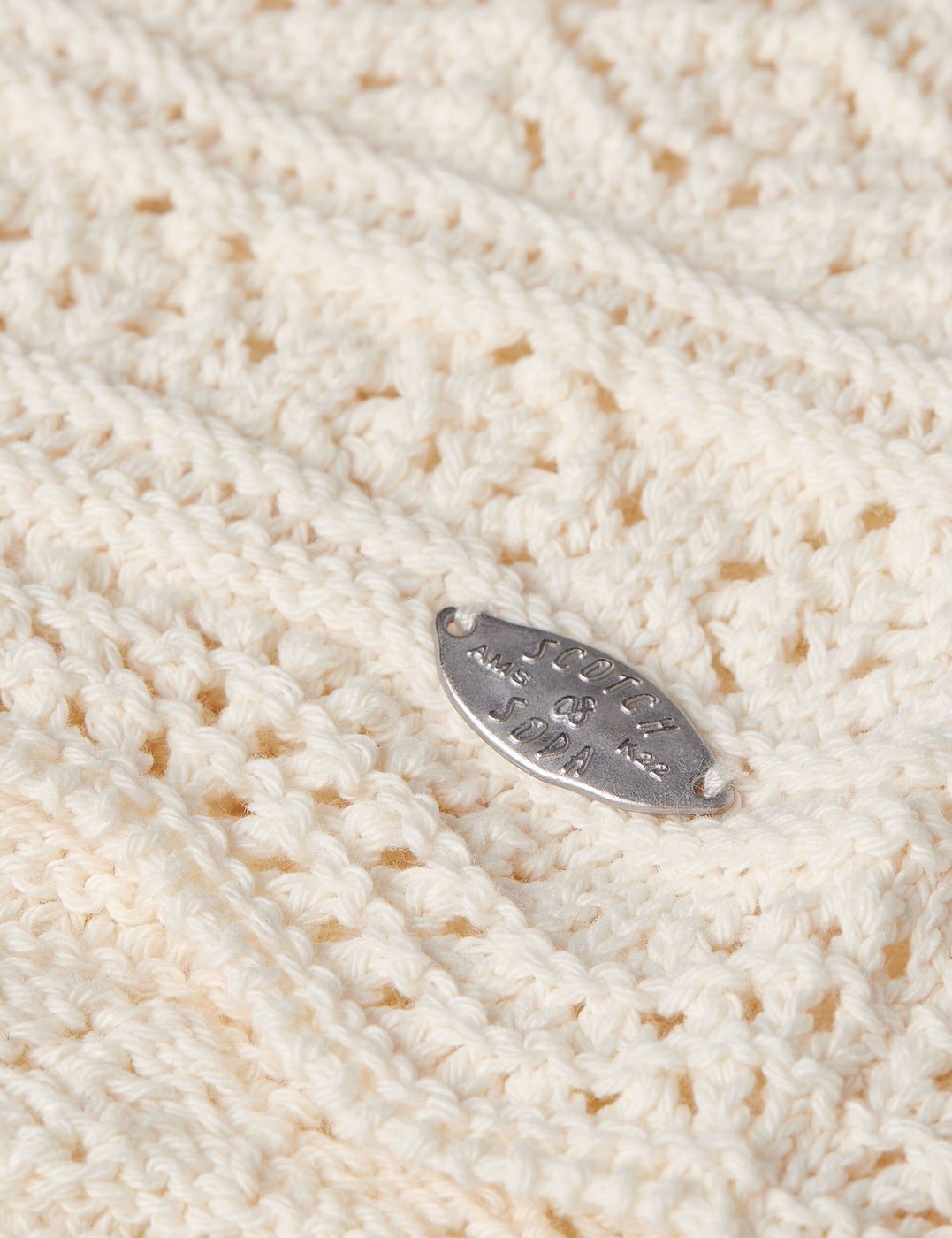 Gilet Pointelle Knitted - Eggnog