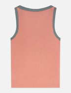 Gilet Stripe Trim Relaxed Knitted - Canyon Clay