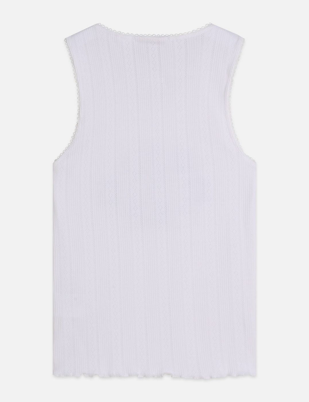 Débardeur Pointelle Jersey Artwork - Bright White