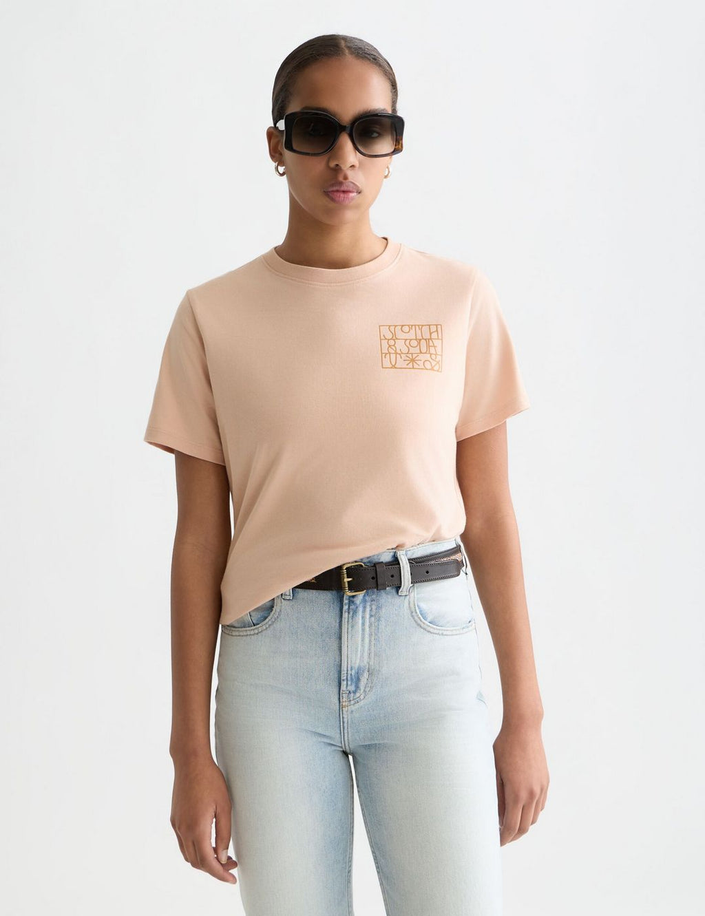 T-shirt Small Artwork Regular-Fit - Rose Dust