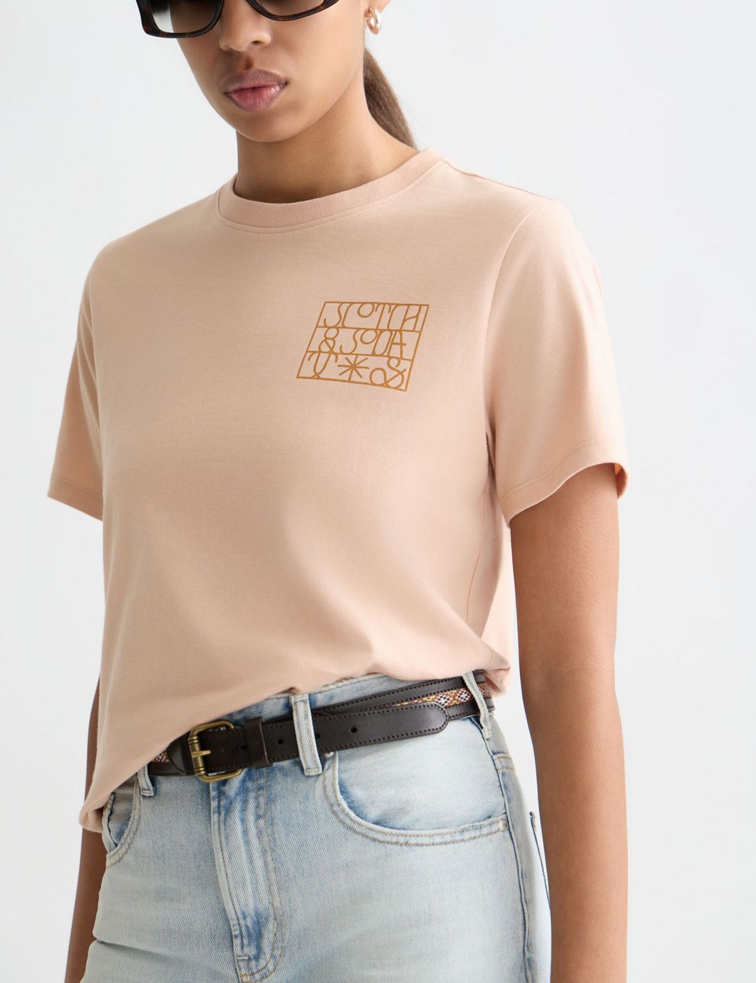 T-shirt Small Artwork Regular-Fit - Rose Dust