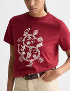 T-shirt Chest Artwork Regular-Fit - Biking Red