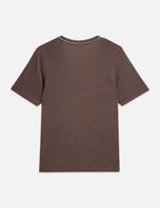 Linen V-Neck T-Shirt - Hot Fudge