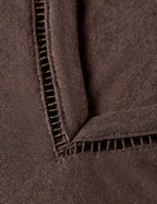 Linen V-Neck T-Shirt - Hot Fudge