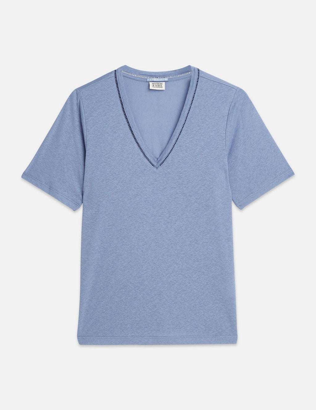 Linen V-Neck T-Shirt - Infinity