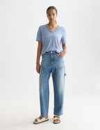 Linen V-Neck T-Shirt - Infinity