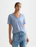 Linen V-Neck T-Shirt - Infinity