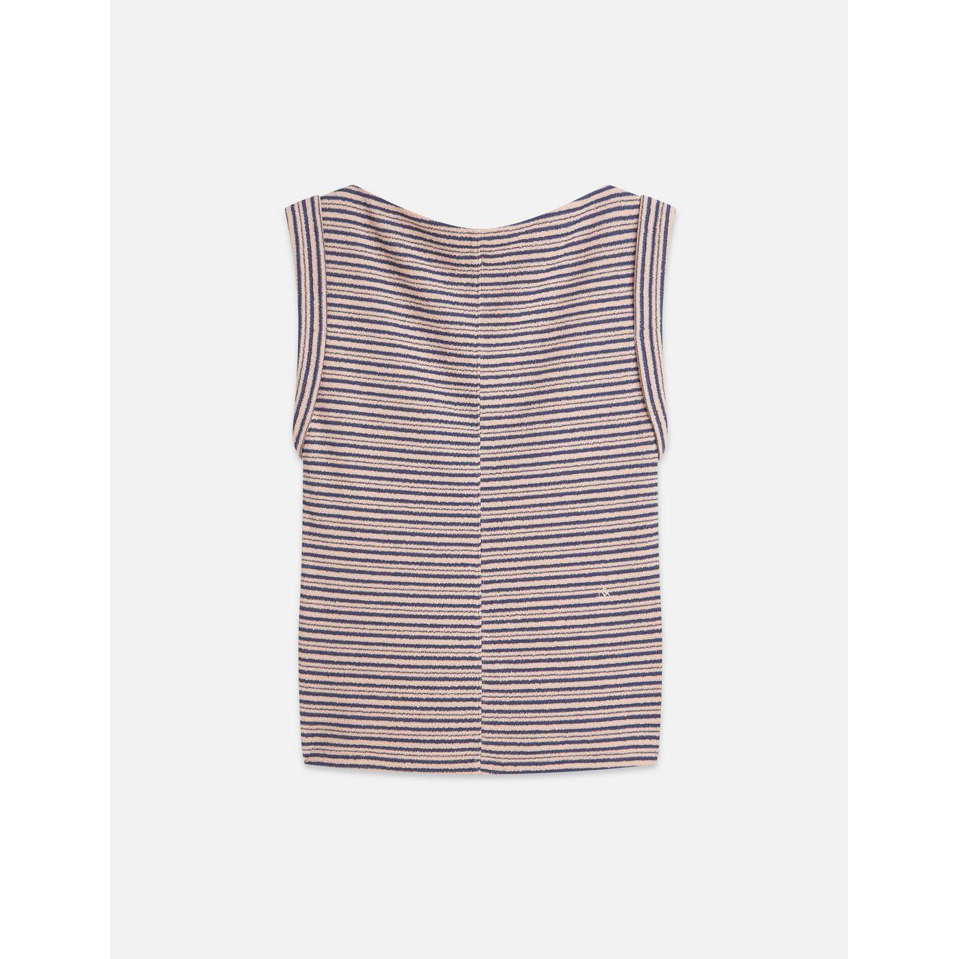 T-Shirt Striped With Rolled Up Sleeve - Rose Dust Stripe