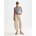 T-Shirt Striped With Rolled Up Sleeve - Rose Dust Stripe