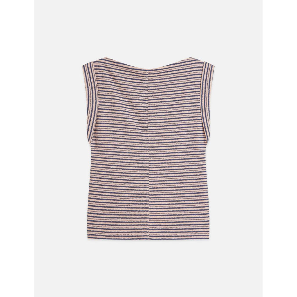 T-Shirt Striped With Rolled Up Sleeve - Rose Dust Stripe