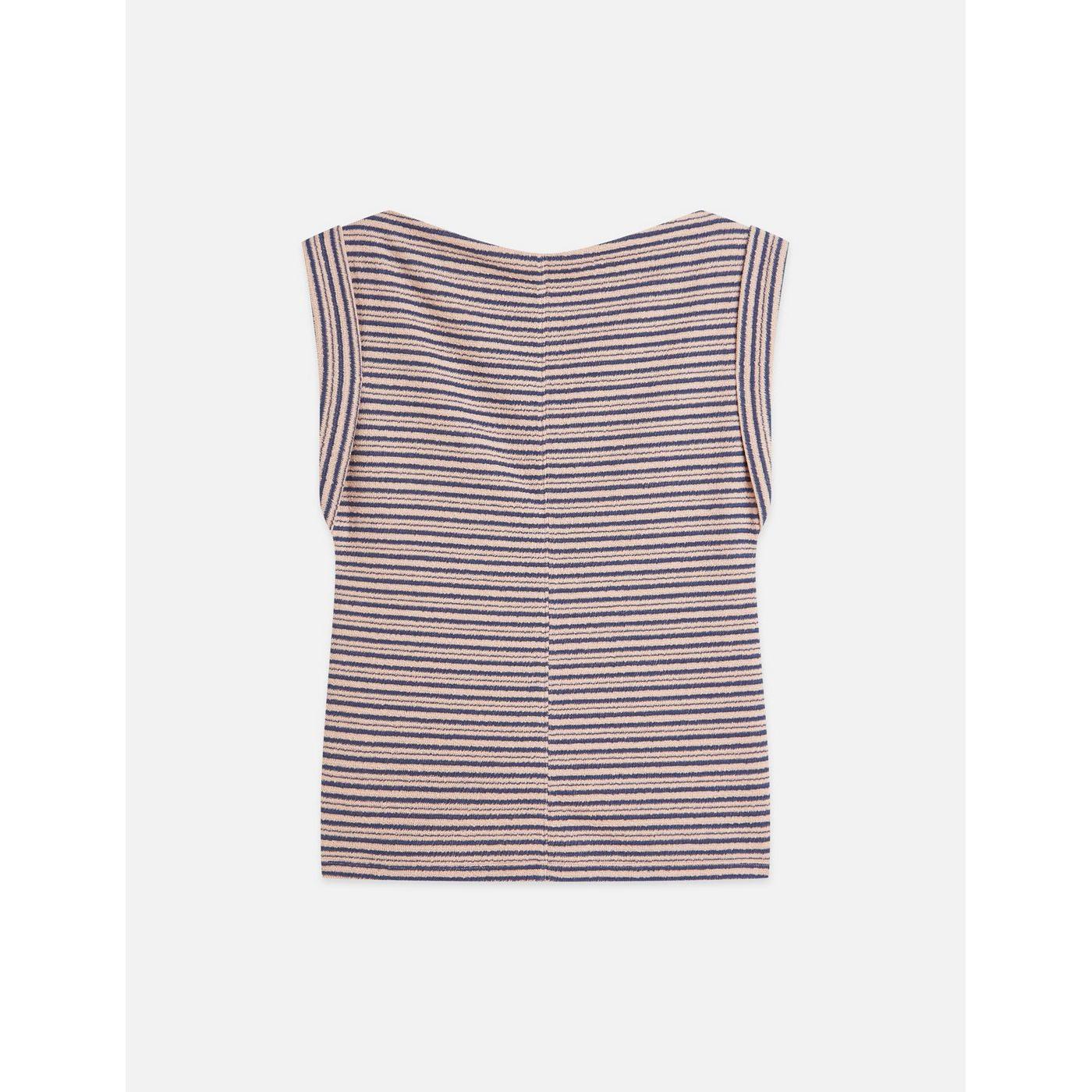 T-Shirt Striped With Rolled Up Sleeve - Rose Dust Stripe