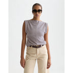 T-Shirt Striped With Rolled Up Sleeve - Rose Dust Stripe