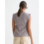 T-Shirt Striped With Rolled Up Sleeve - Rose Dust Stripe