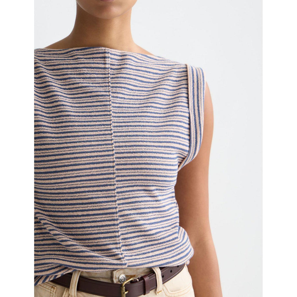 T-Shirt Striped With Rolled Up Sleeve - Rose Dust Stripe