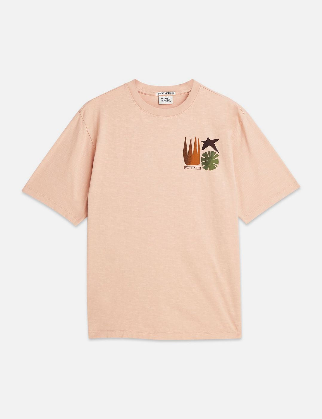 T-shirt Front Back Artwork Loose-Fit - Rose Dust