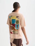 T-shirt Front Back Artwork Loose-Fit - Rose Dust