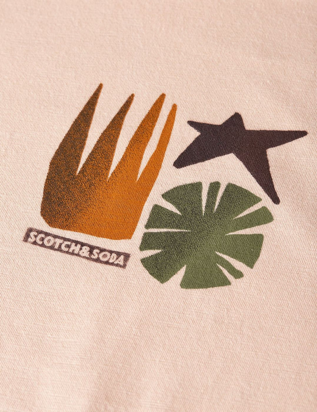 T-shirt Front Back Artwork Loose-Fit - Rose Dust