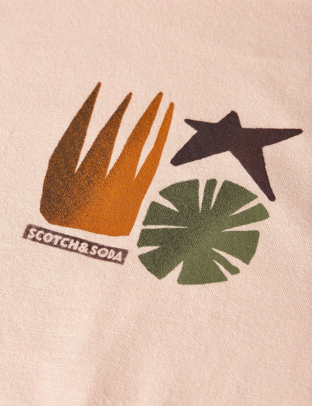 T-shirt Front Back Artwork Loose-Fit - Rose Dust