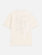 T-shirt Washed Artwork Loose-Fit - Eggnog
