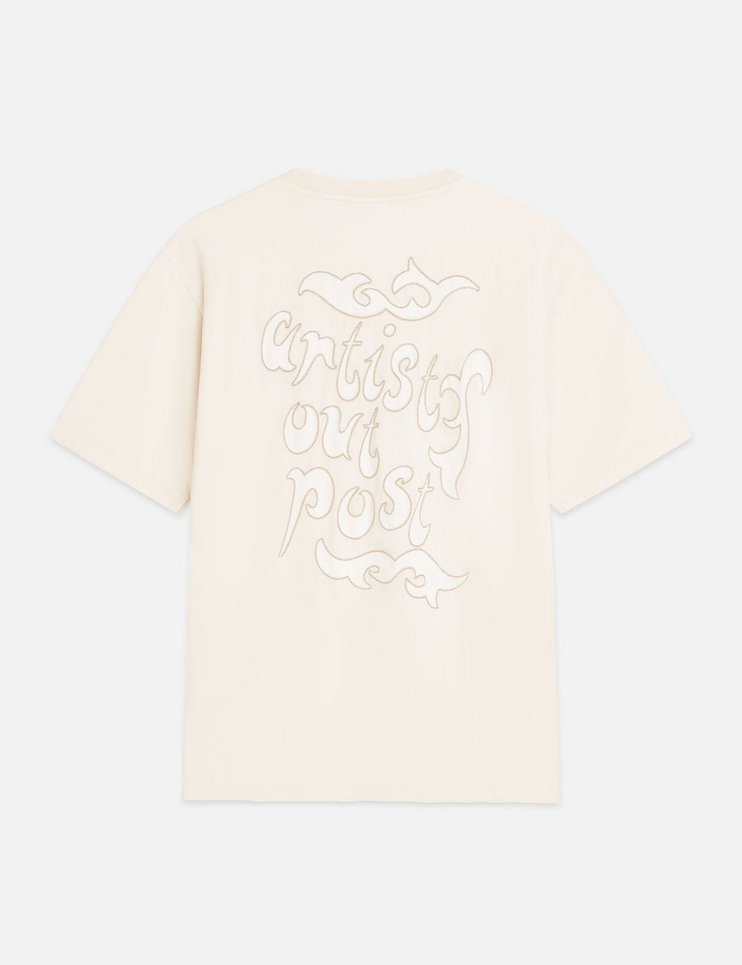 T-shirt Washed Artwork Loose-Fit - Eggnog