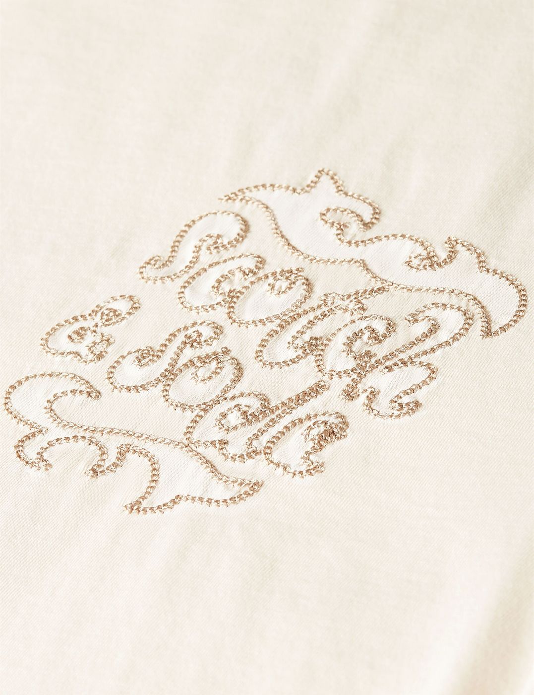 T-shirt Washed Artwork Loose-Fit - Eggnog