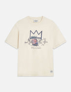 Basquiat Washed Artwork T-Shirt - Eggnog