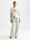 Basquiat Washed Artwork T-Shirt - Eggnog