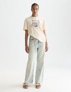 Basquiat Washed Artwork T-Shirt - Eggnog