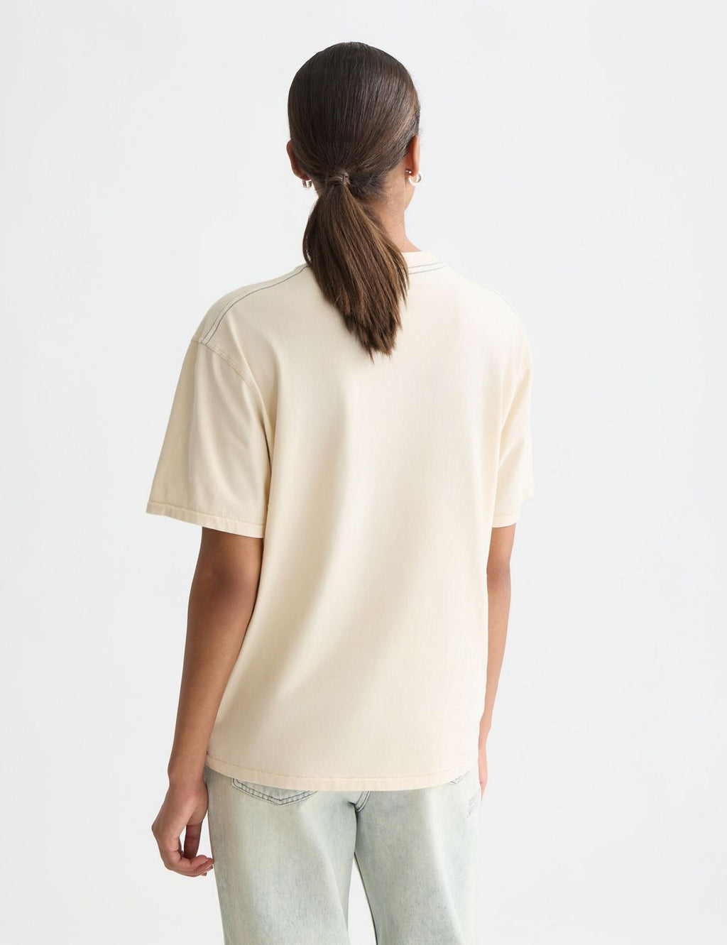 Basquiat Washed Artwork T-Shirt - Eggnog