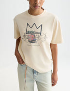 Basquiat Washed Artwork T-Shirt - Eggnog