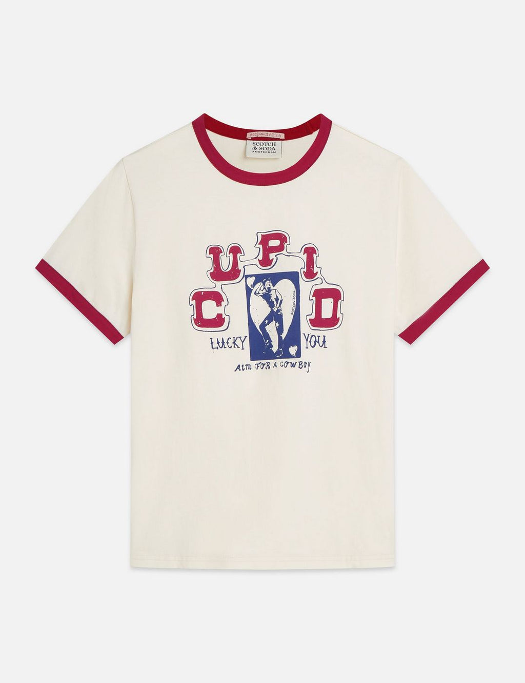 T-shirt Regular-Fit With Contrast Binding - Eggnog