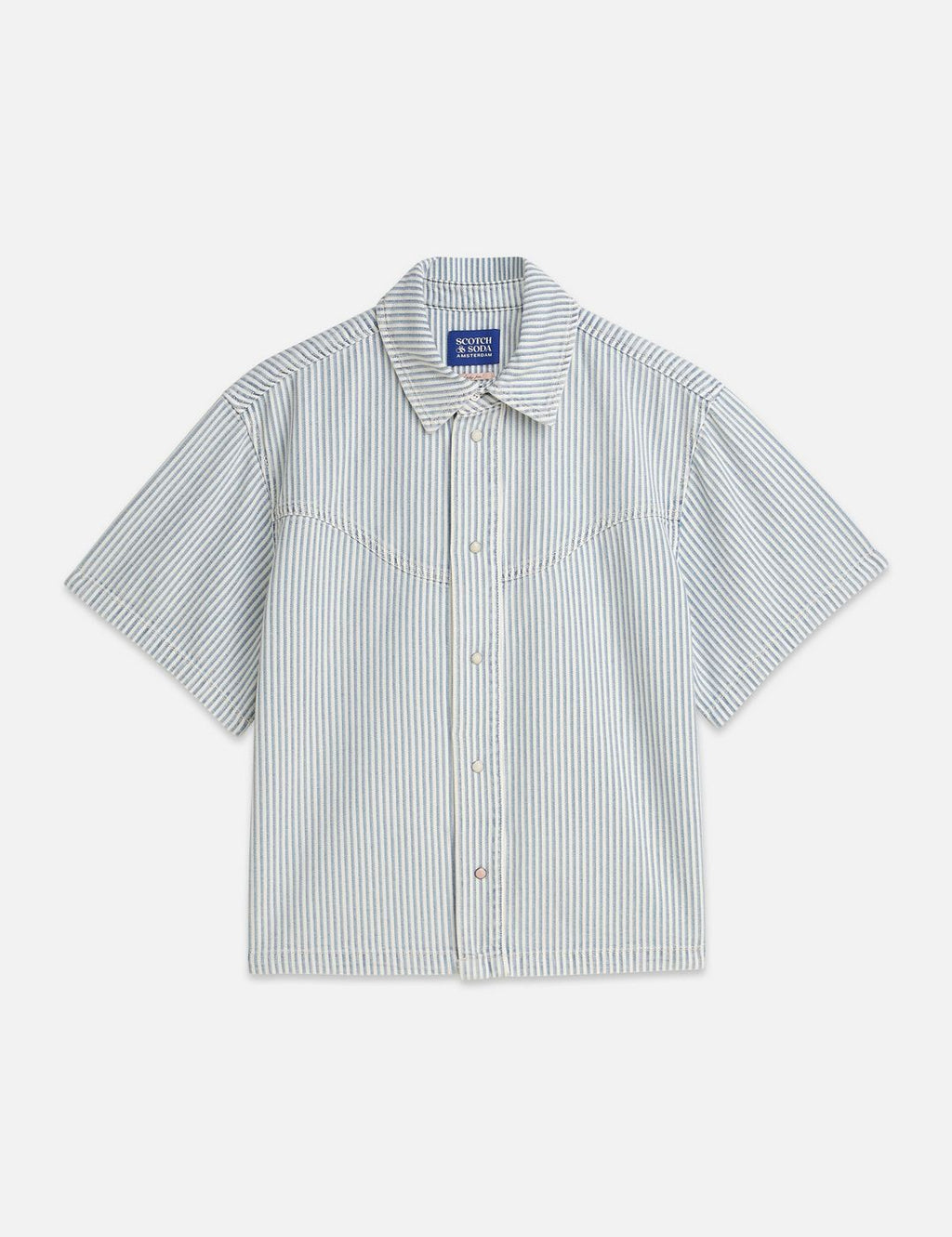 Chemise Short Sleeve Denim - Indigo Stripe