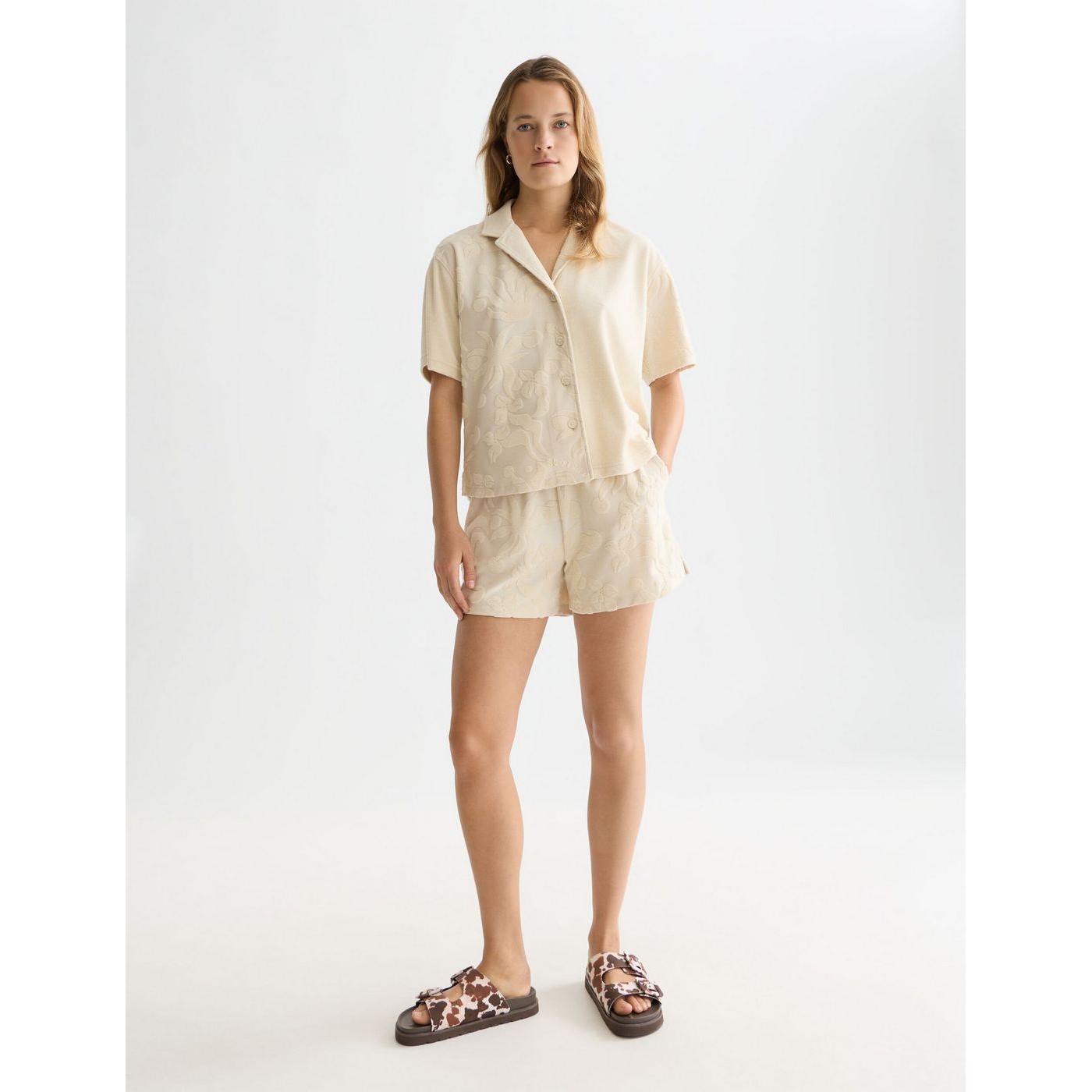 Chemise Towelling Shortsleeved - Fog