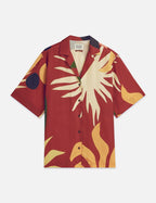 Chemise Printed Short Sleeved Relaxed Fit - Desert Hawaiian Burnt Henna