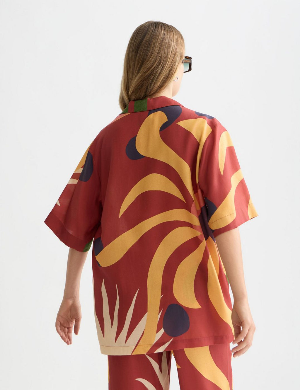 Chemise Printed Short Sleeved Relaxed Fit - Desert Hawaiian Burnt Henna