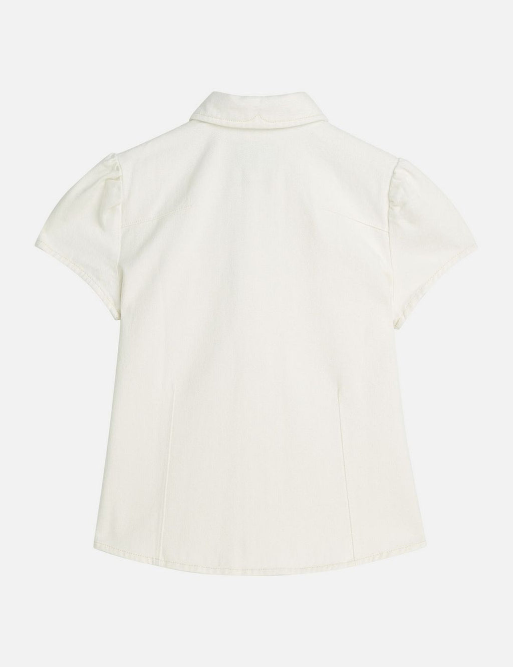 Chemise Cap Sleeve Fitted Denim - Stardust White