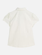 Chemise Cap Sleeve Fitted Denim - Stardust White