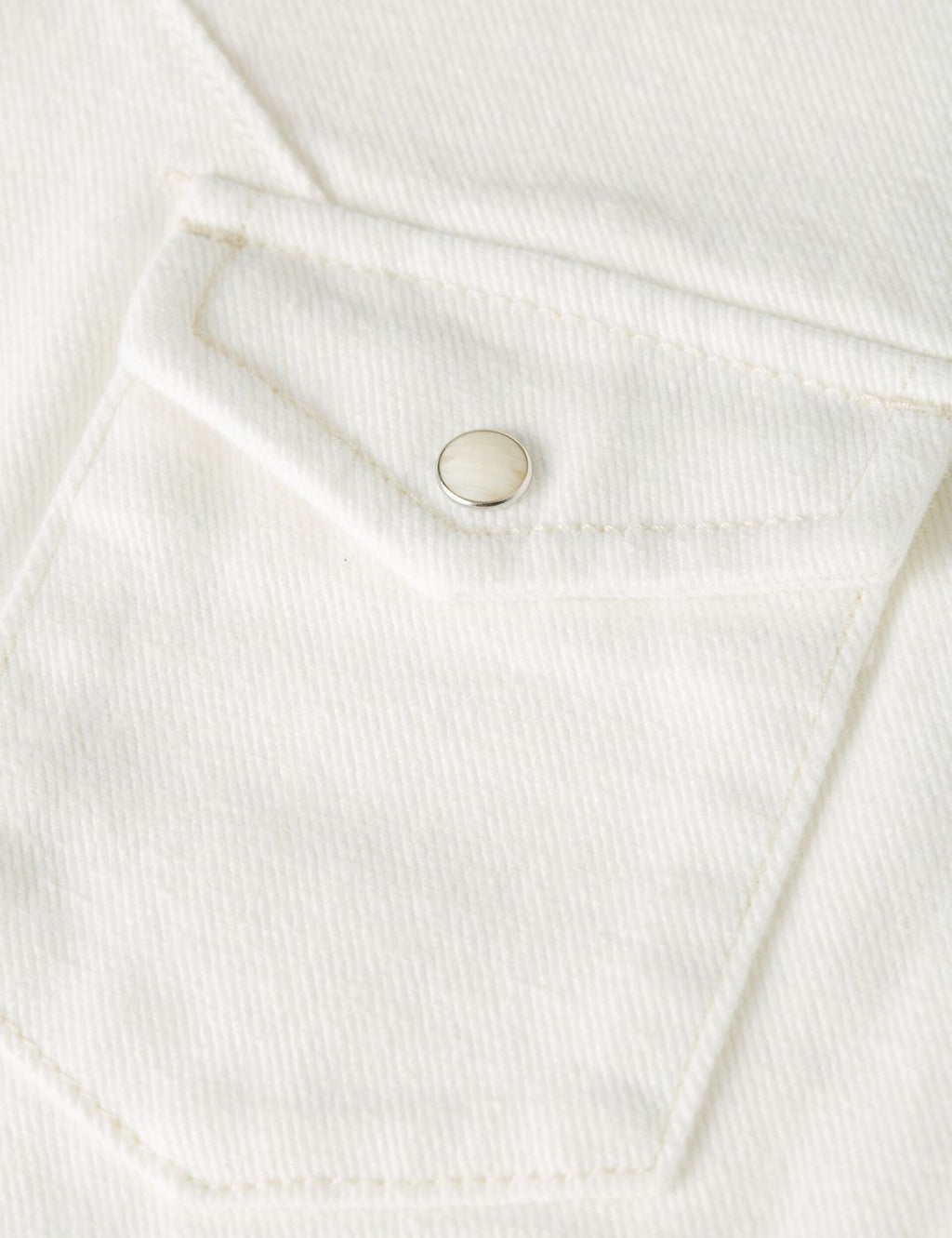 Chemise Cap Sleeve Fitted Denim - Stardust White