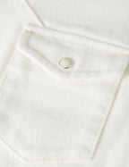 Chemise Cap Sleeve Fitted Denim - Stardust White